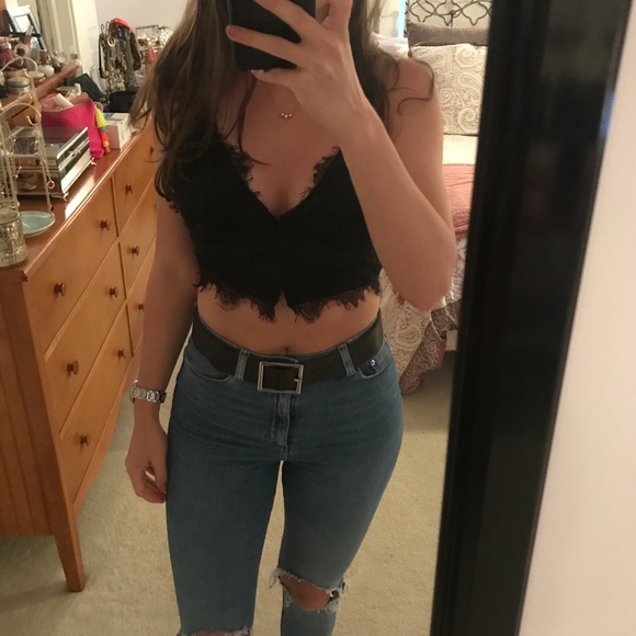 Urban Outfitters Other - Black lace bralette/crop top